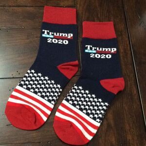 NEW Trump Socks Red White & Blue Stars & Stripes Great gift! Stocking stuffers